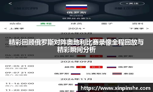 精彩回顾俄罗斯对阵奥地利比赛录像全程回放与精彩瞬间分析